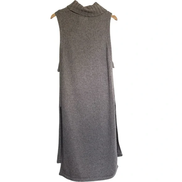 Nomad by Morgan Carper Women’s Grey Knit Tassel Turtleneck Sleeveless Dress Med - Picture 4 of 14